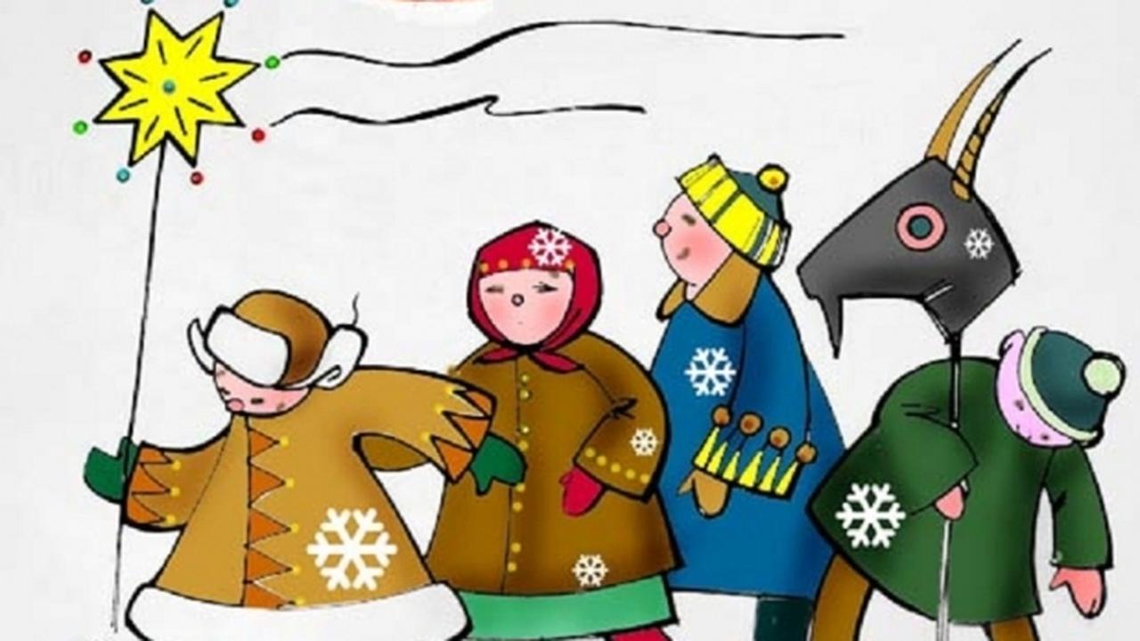 Святки рисунки легкие